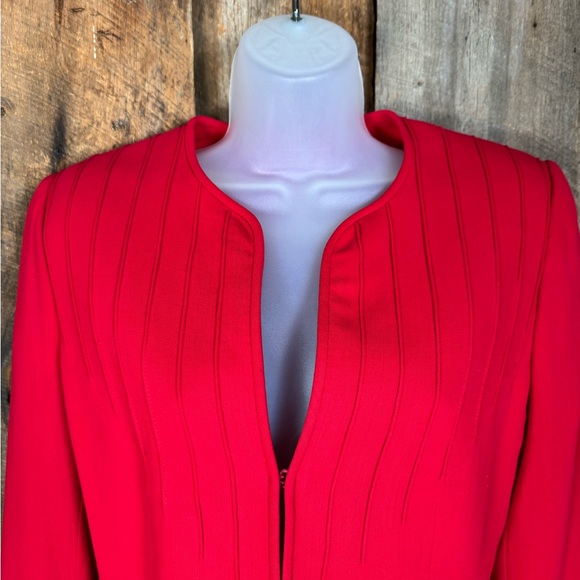 Vintage Valentino Red Cropped Blazer - size X-Small - Picture 2 of 12